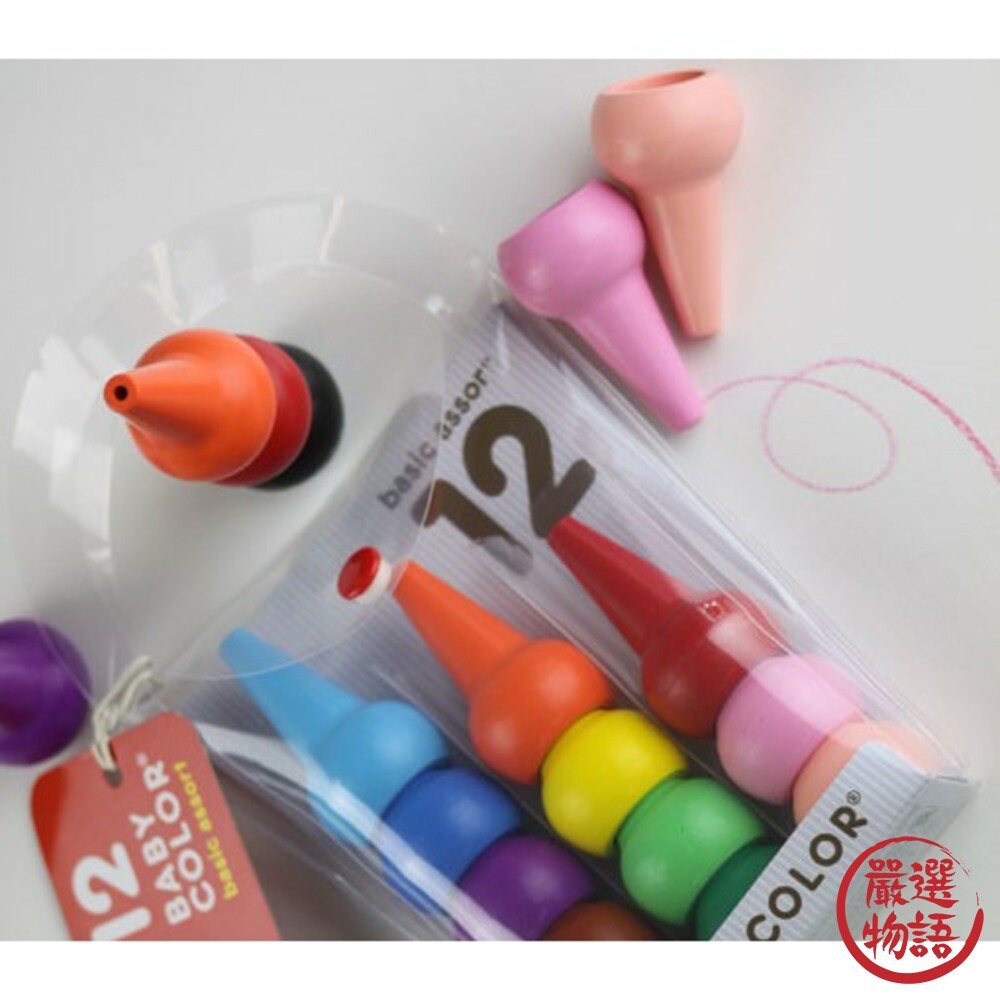 日本製無毒蠟筆 美國無毒認證 AOZORA 居家防疫 幼稚園 安全 6色蠟筆-thumb