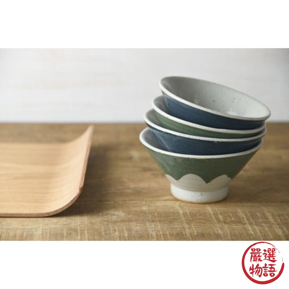 日本製 美濃燒 手工繪製富士山餐碗 13cm 飯碗 湯碗 富士山 餐具 陶瓷 碗 日本手工-thumb