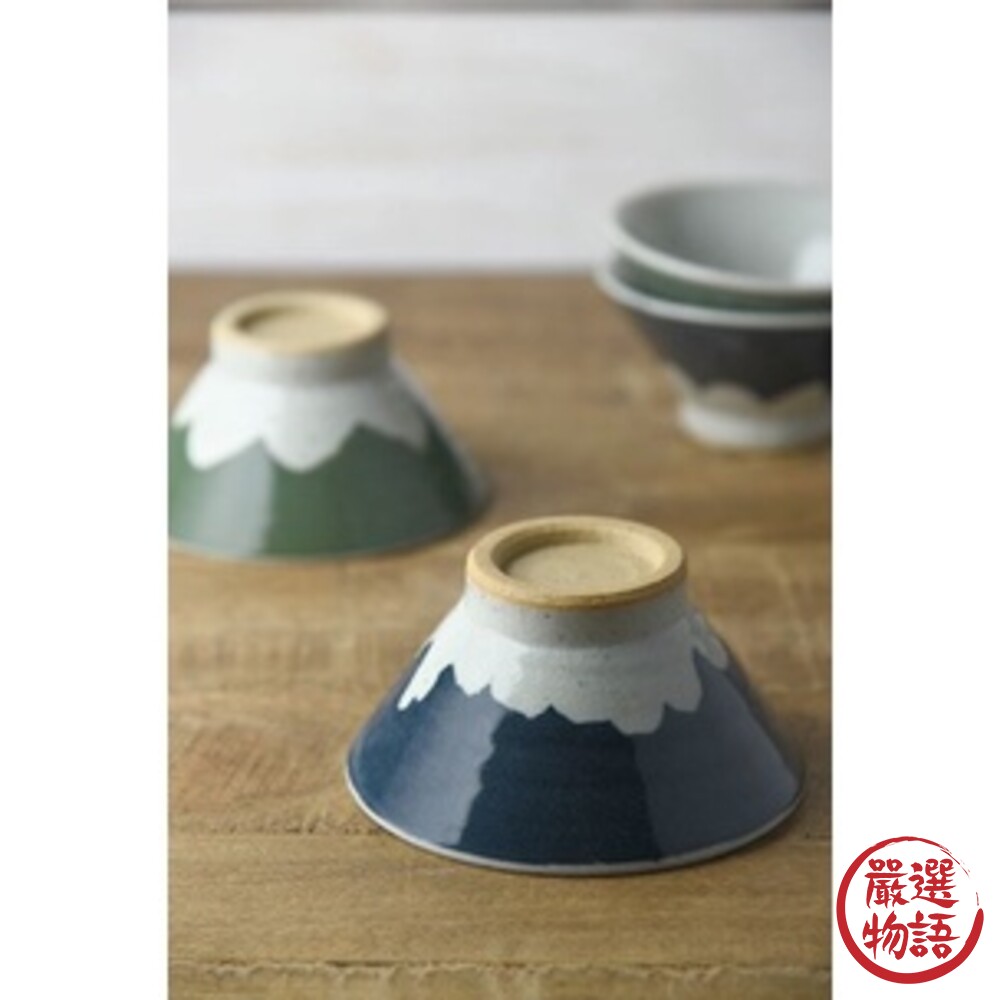 日本製 美濃燒 手工繪製富士山餐碗 13cm 飯碗 湯碗 富士山 餐具 陶瓷 碗 日本手工-thumb