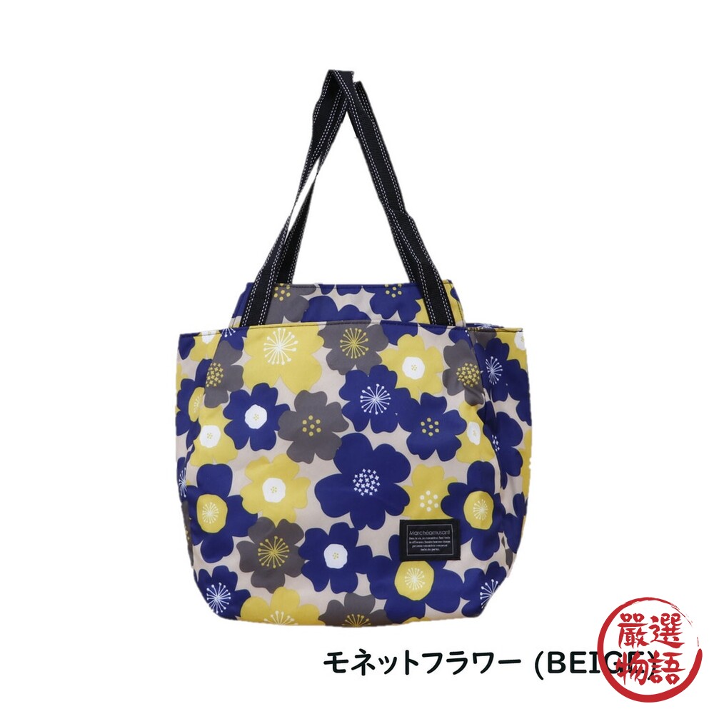 日本設計 保溫保冷購物環保袋 藍莓/北極熊/刺蝟/花米/灰色｜手提袋 保冷袋 保溫袋 隔熱設計-圖片-4