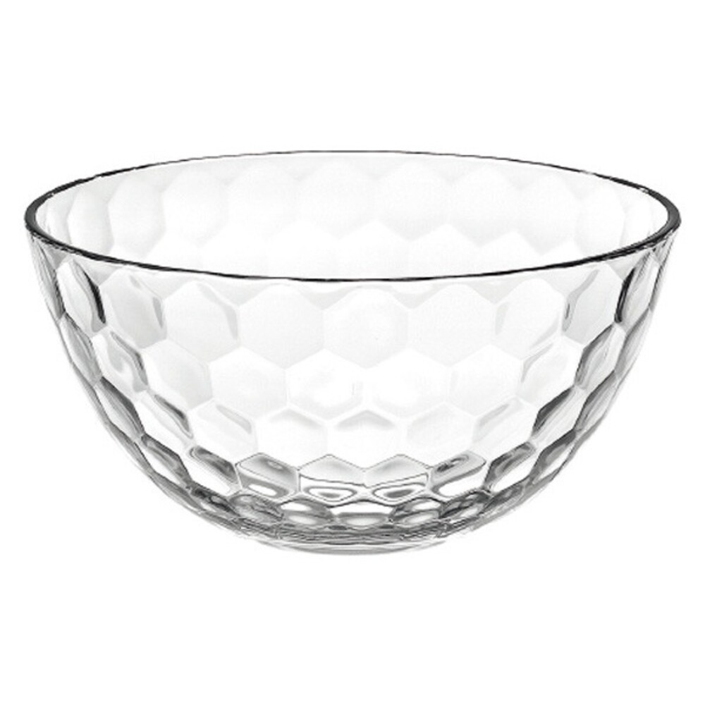 SF-014838-【現貨】六邊形剉冰碗 | 鑽石切割設計 | 蜂槽狀 造型玻璃碗 玻璃碗 沙拉碗 剉冰碗 涼拌 冰品 小