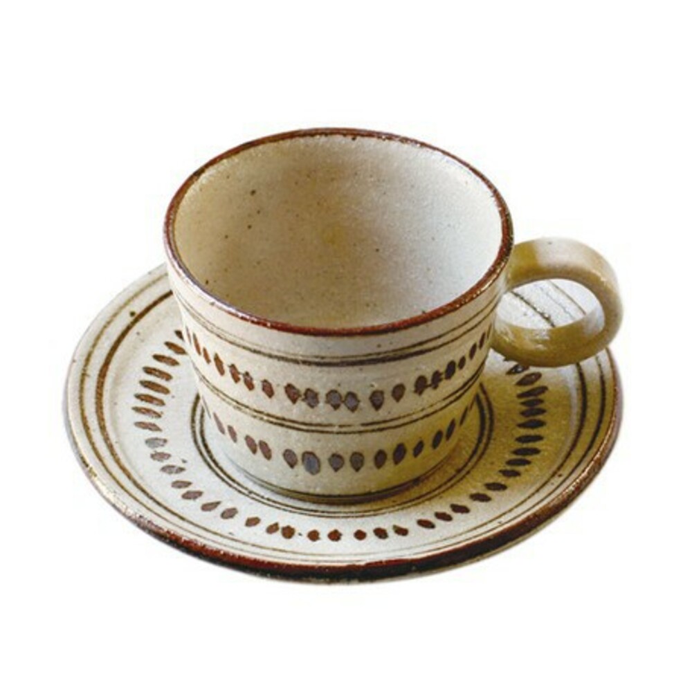 SF-014919-日本製六魯Rokuro咖啡杯 咖啡 茶杯 美濃燒 陶瓷 餐具 餐盤 碗盤 下午茶 餐具 ig網美