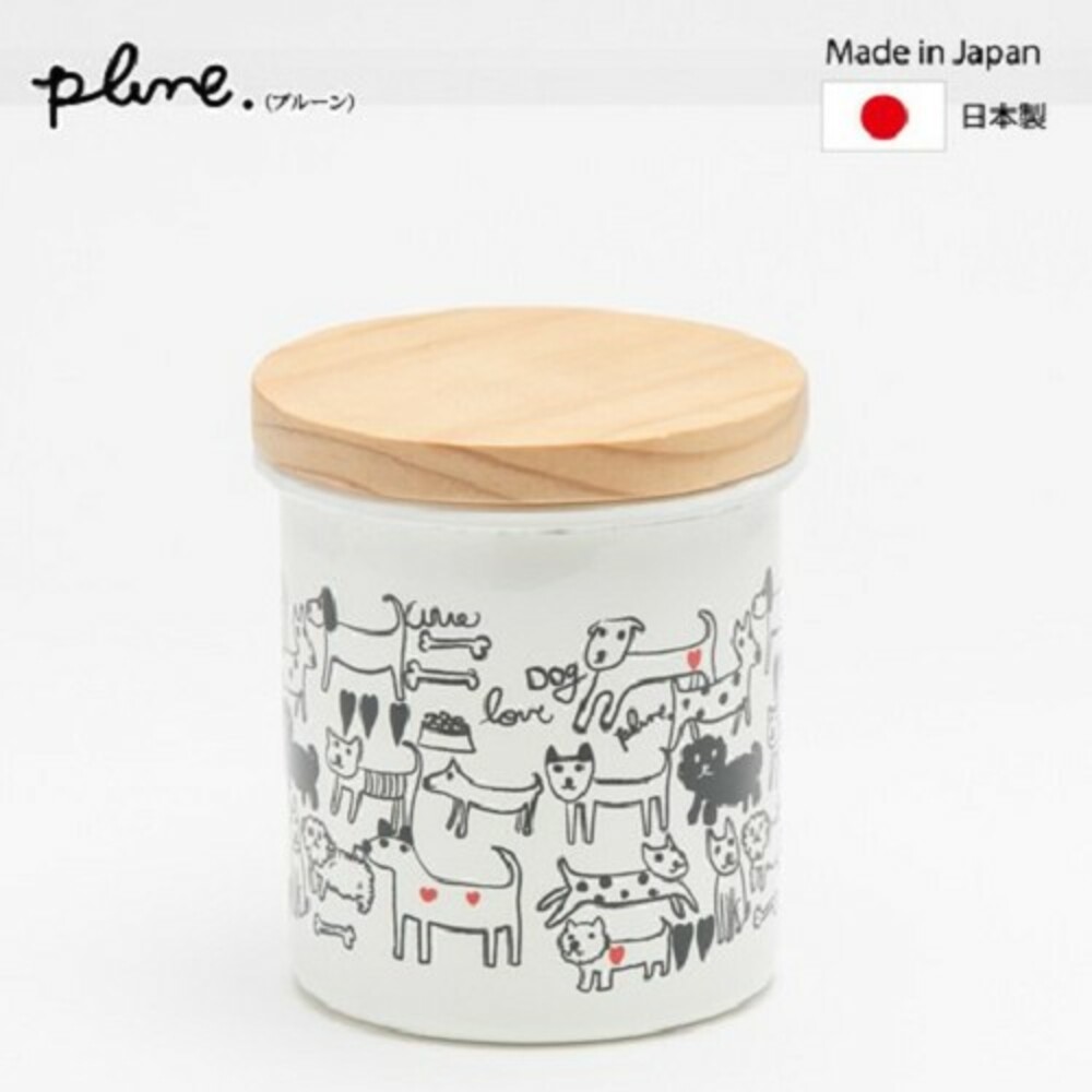 日本製琺瑯密封罐 750ml 豐琺瑯PLUNE 保鮮罐 塗鴉 收納罐 調味罐 食物密封罐 儲物盒