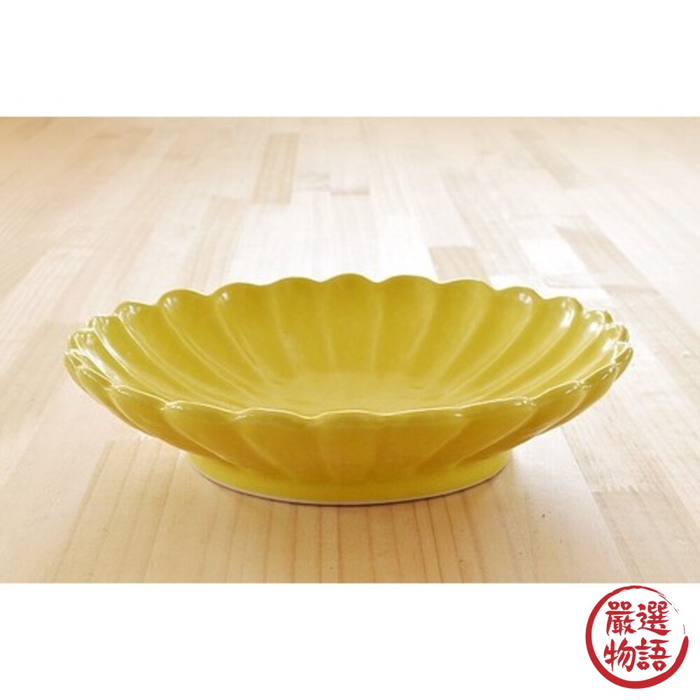 日本製美濃燒 23.5cm菊花形盤子 日式餐盤 盤 盤子 陶盤 義大利麵盤 水果盤 沙拉盤 飯盤-圖片-7