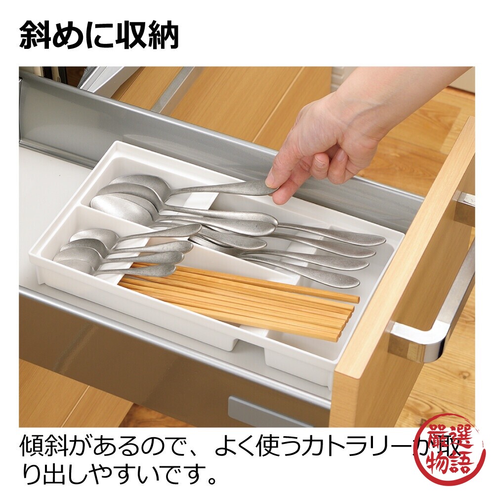 日本製 日本製 Richell Totono 廚房抽屜餐具收納盒 抽屜分類盒 餐具收納架 廚房收納-thumb