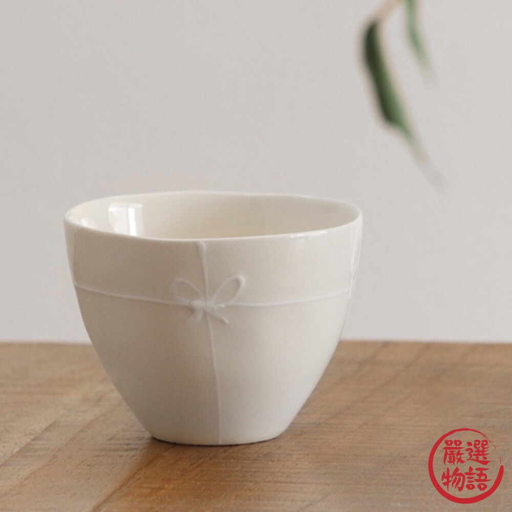 日本製 手繪絲帶茶杯 花瓣盤子 奶油白 絲帶盤 茶杯 下午茶 陶瓷 餐盤 小碟 茶具 下午茶-thumb