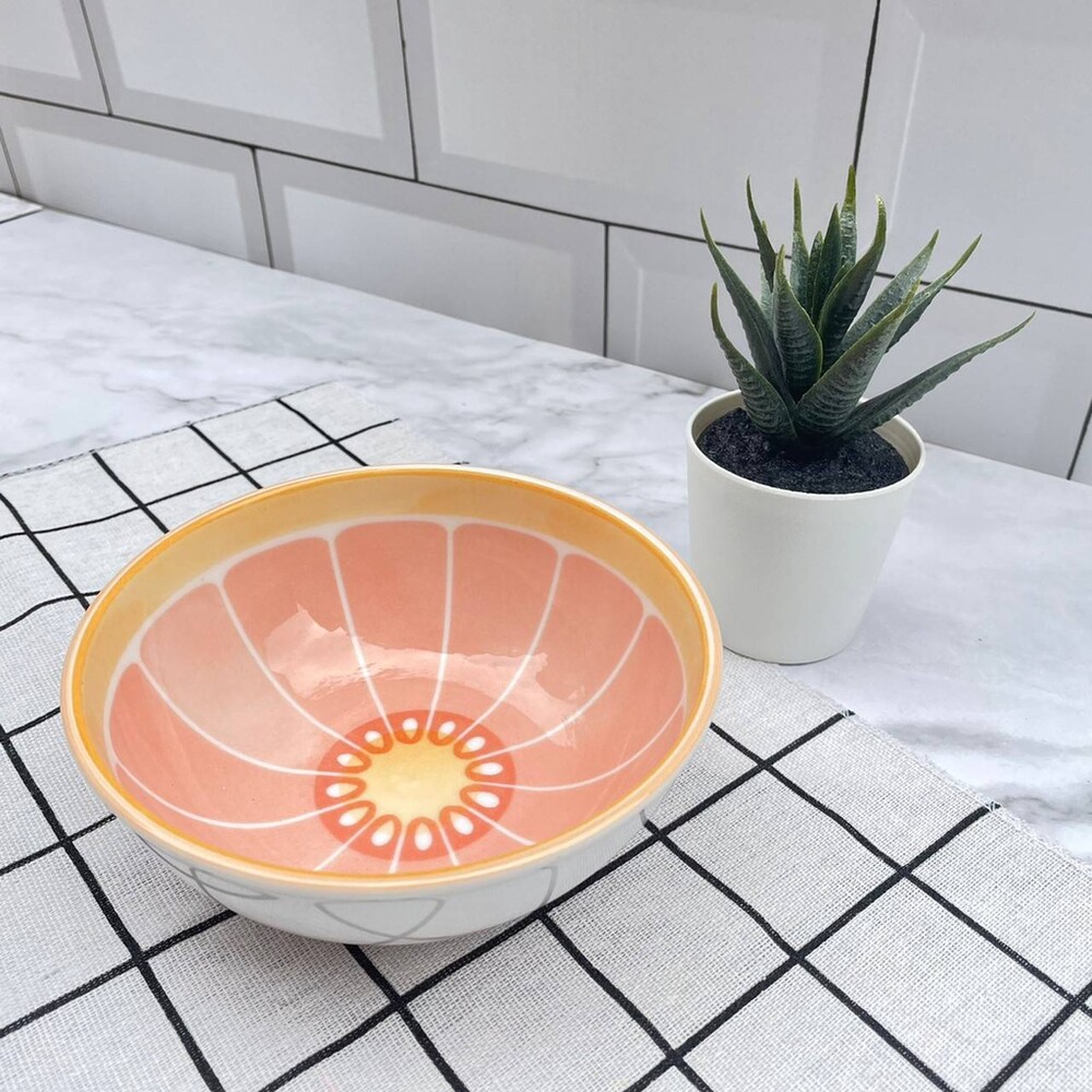 【現貨】日本製 美濃燒 輕量造型陶瓷碗 湯碗 飯碗 甜品碗 餐具 兒童碗 足球 西瓜 橘子 創意手繪 圖片