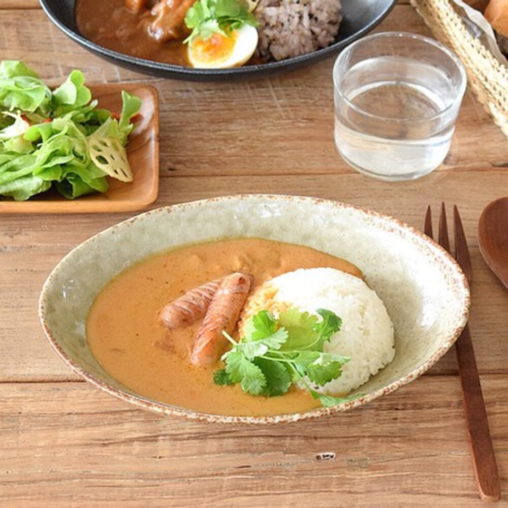 【現貨】日本製 美濃燒陶瓷餐盤 白色/灰釉 義大利麵 咖哩飯 餐盤 盤子 日式餐盤 簡約餐盤 日式風格