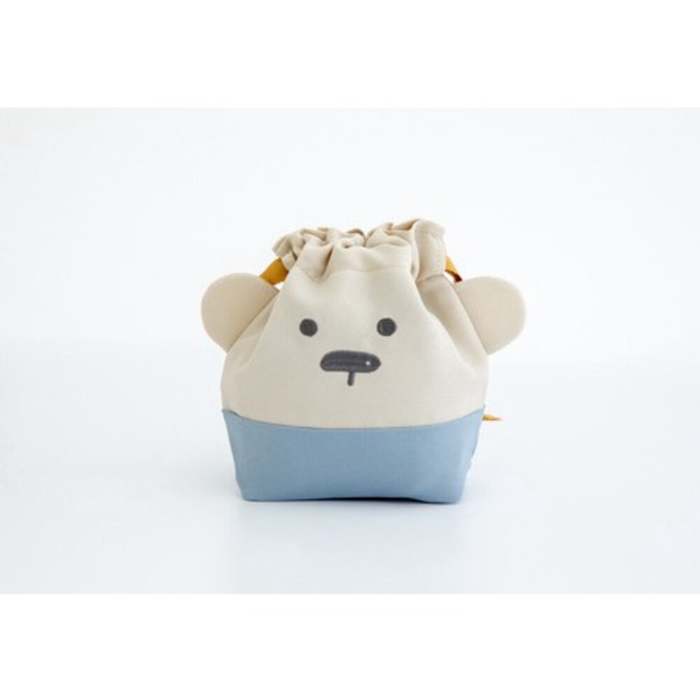 【現貨】熊熊/兔子抽繩午餐袋 S款 抽繩袋 收納袋 餐袋 抽繩束口袋 旅行收納 粉色 藍色 圖片