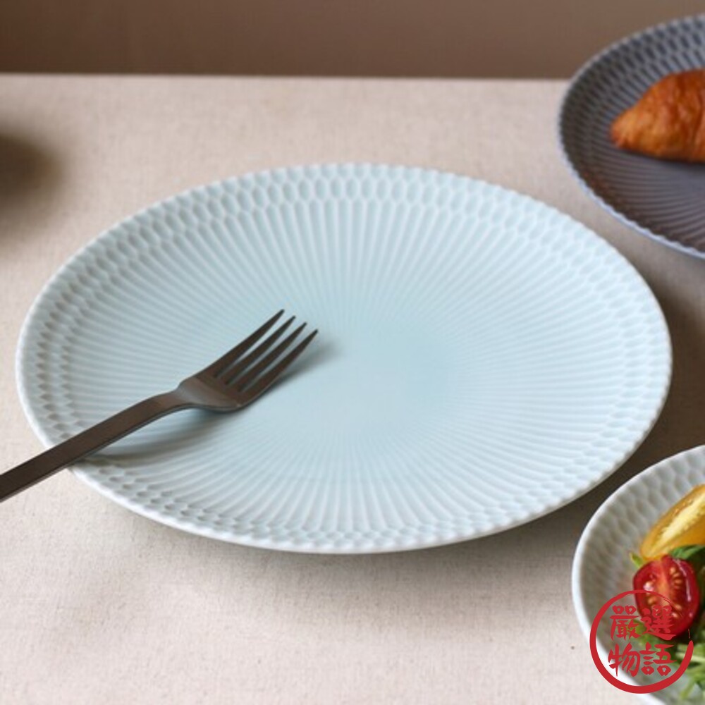 日本製 美濃燒 陶瓷餐盤 盤子 質感餐盤 淺盤 麵盤 咖哩盤 廚房餐具 ins風 三色可選 陶器-thumb