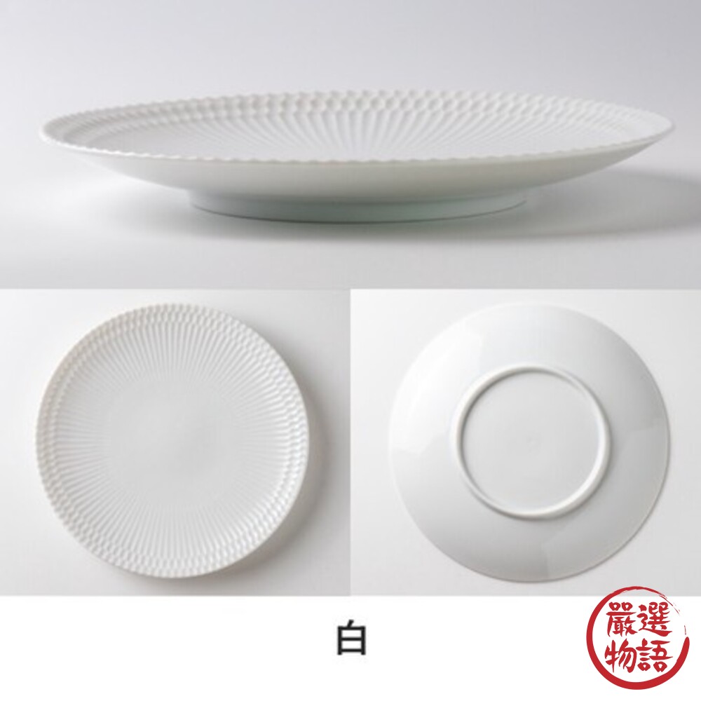 日本製 美濃燒 陶瓷餐盤 盤子 質感餐盤 淺盤 麵盤 咖哩盤 廚房餐具 ins風 三色可選 陶器-thumb