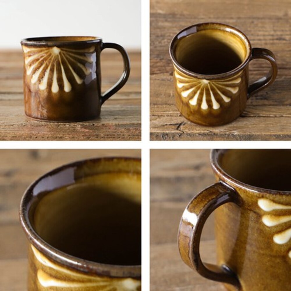 【現貨】日本製 日式馬克杯 美濃燒 Rikizo Slipware系列 杯子 咖啡杯 陶瓷 水杯 和風 圖片