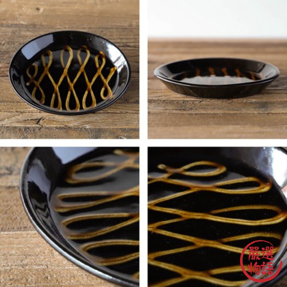 日本製 手工繪製圓盤 美濃燒 Rikizo 16.5cm 咖啡廳 盤子 甜點盤 圓盤 陶瓷圓盤-thumb
