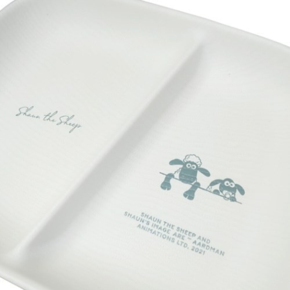 【現貨】日本製 笑笑羊分隔盤 卡通餐盤 兒童餐具 露營 野餐盤 自助餐盤 分格餐盤 食物分隔盤 菜盤