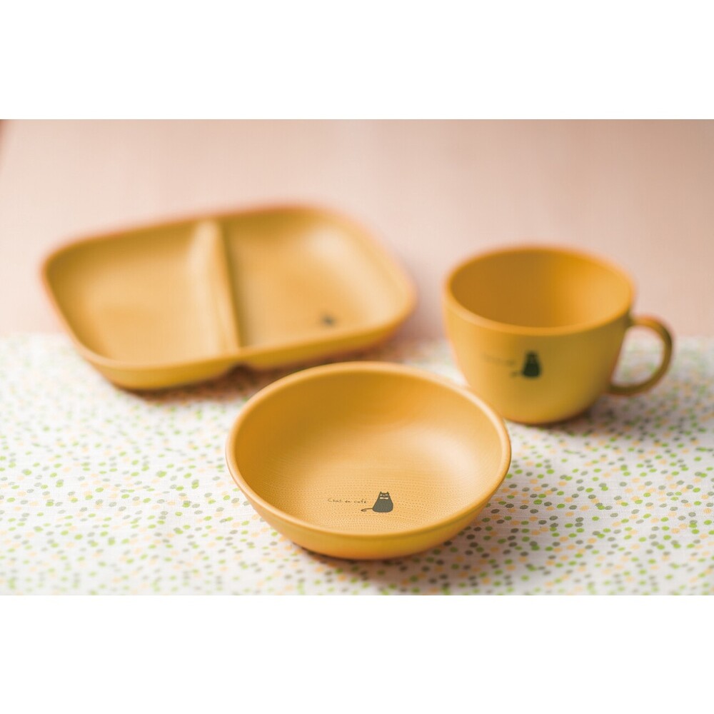 【現貨】日本製 Chat de cafe 貓咪耐熱餐盤 圓盤/分隔盤/把手杯 露營 兒童餐具 盤 掛耳杯 圖片