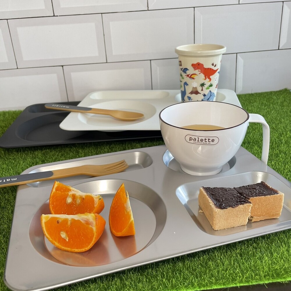 【現貨】日本製 早午餐托盤 餐盤 盤子 不鏽鋼托盤 飯店托盤 水果盤 咖啡托盤 露營餐盤 分隔盤 不鏽鋼 圖片