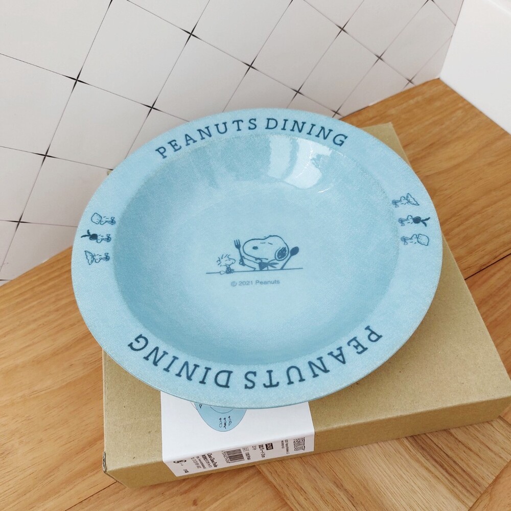 【現貨】日本製 snoopy 史努比系列餐盤 21cm 深盤 餐盤 盤子 兒童餐盤 迪士尼 廚房 質感餐具 圖片
