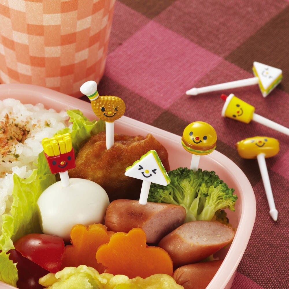 造型食物叉-漢堡系列｜午餐盒 食物叉 餐盒裝飾 便當盒 水果叉 點心叉 餐盒 叉子 圖片