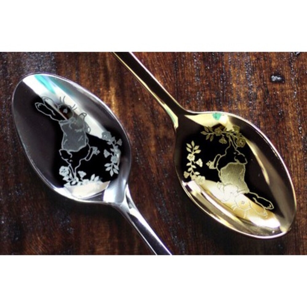 【現貨】日本製 彼得兔不鏽鋼餐具組 10入 叉子 湯匙 攪拌勺 咖啡匙 水果叉 布丁匙 不鏽鋼  點心 圖片