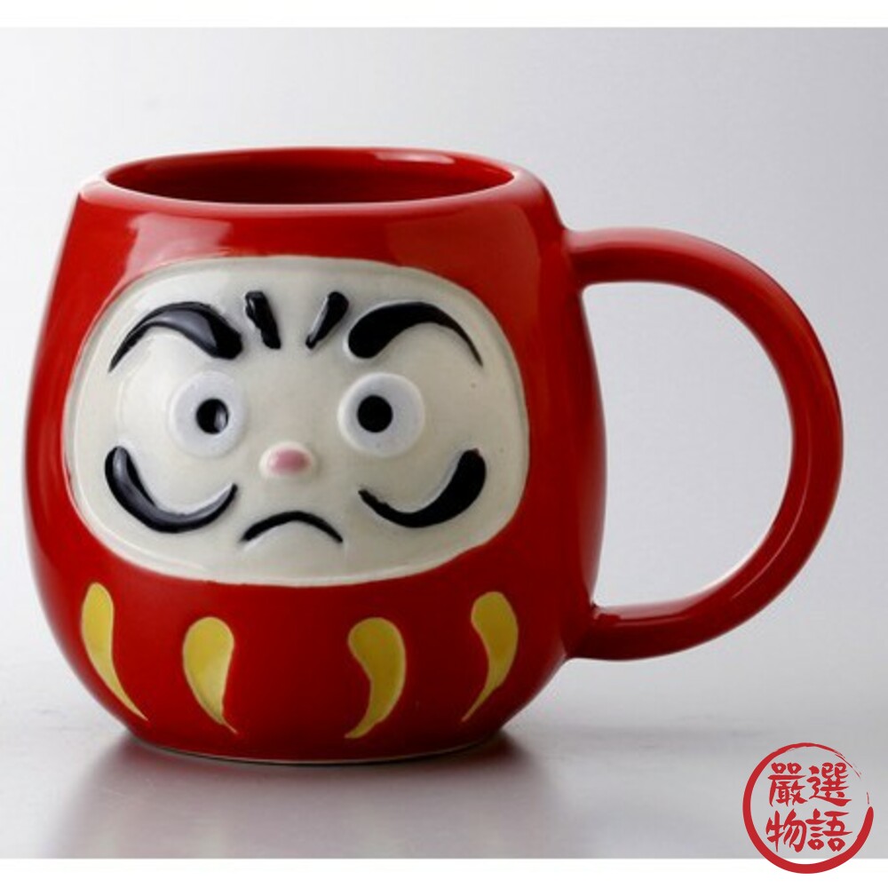 日本製 達摩馬克杯 達摩杯 陶瓷杯 不倒翁杯 咖啡杯 茶杯 杯子 陶器 陶瓷 美濃燒 日本吉祥物-圖片-2