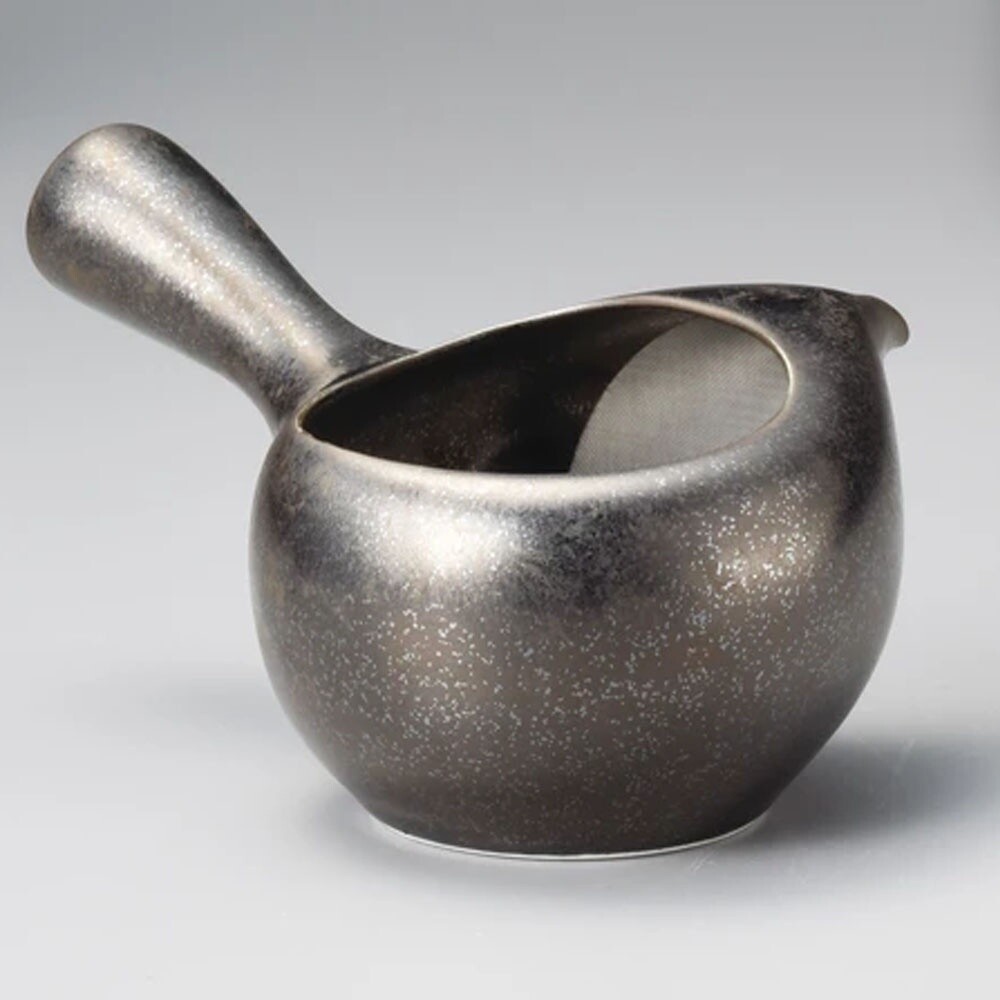 日本製 日式晶釉茶壺 無蓋 泡茶壺 熱水壺 橫手無須 傳統工藝 茶道 茶陶 泡茶 茶葉 常滑燒