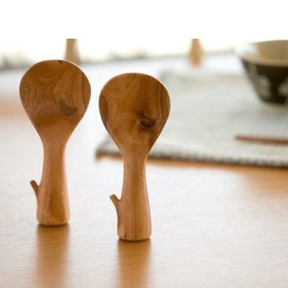 【現貨】木質站立飯匙 飯匙 飯勺 日式飯勺 立式飯匙 木質餐具 湯匙 耐熱 不變形 天然木材 圖片