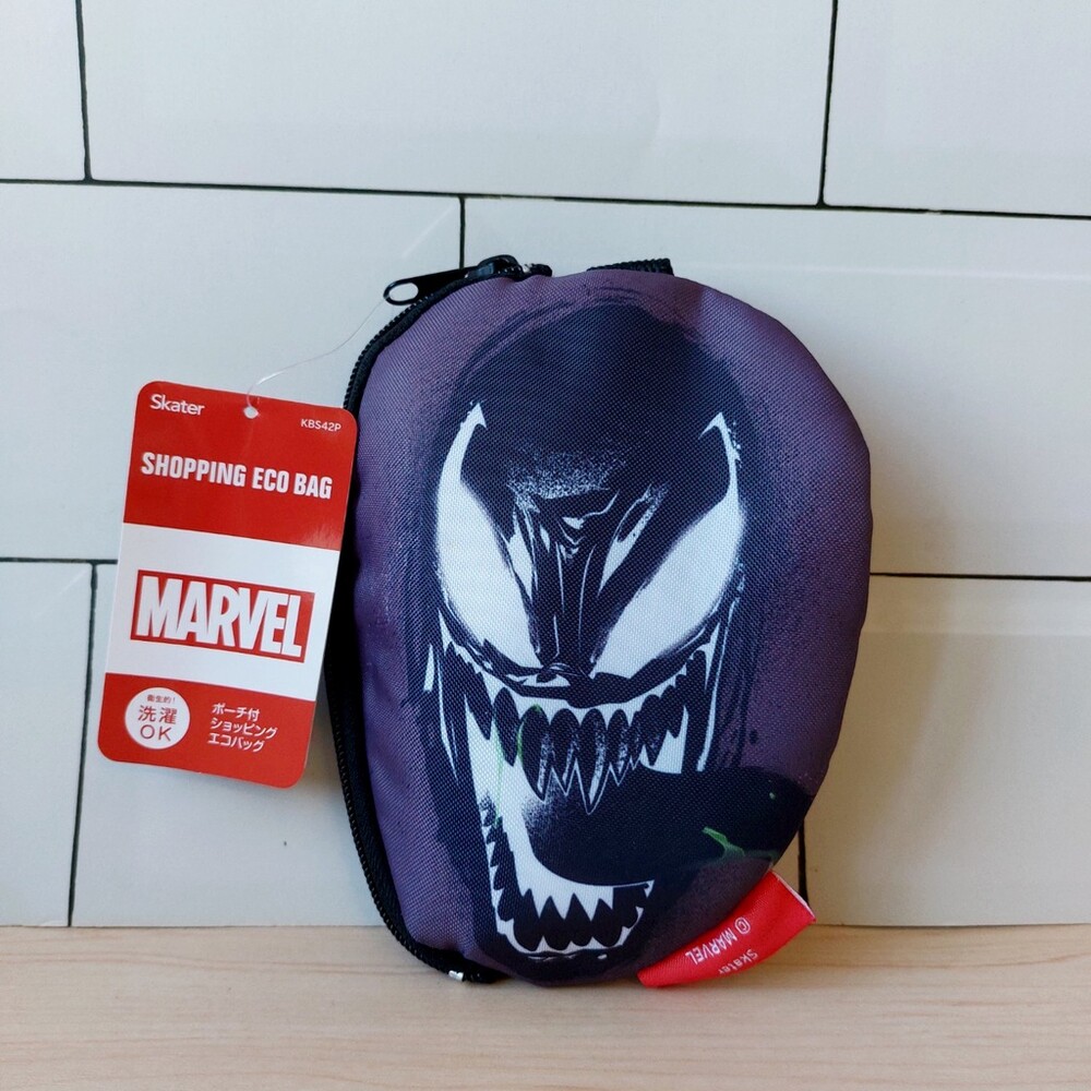 漫威購物袋 Marvel 蜘蛛人猛毒 雙面 折疊收納袋 環保袋 手提袋 英雄系列 圖片