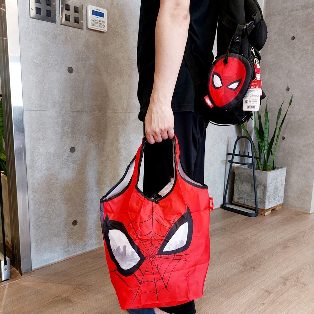 漫威購物袋 Marvel 蜘蛛人猛毒 雙面 折疊收納袋 環保袋 手提袋 英雄系列 圖片
