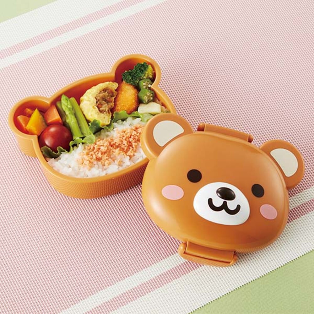 【現貨】可愛熊便當盒 兒童餐盒 耐熱 可微波 點心盒 營養午餐 便當日 輕食便當 野餐 水果盒 圖片