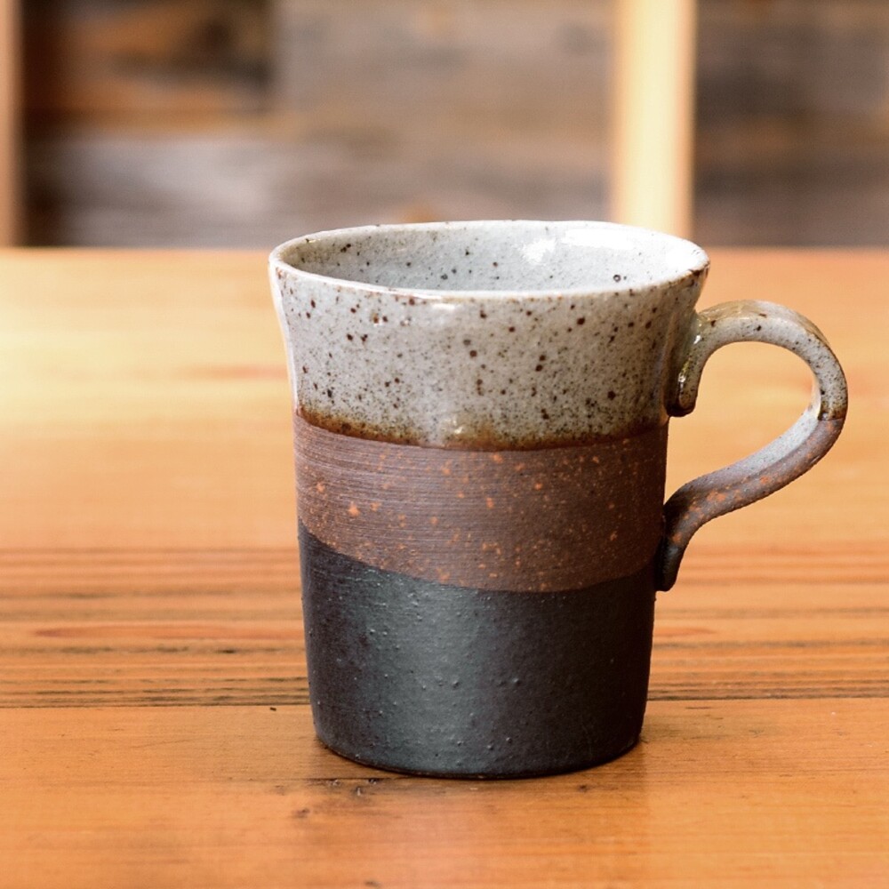 【現貨】日本製 漸層陶瓷馬克杯 280ml 陶瓷杯 咖啡杯 水杯 質感茶杯 馬克杯 手工製造 三色漸層 圖片