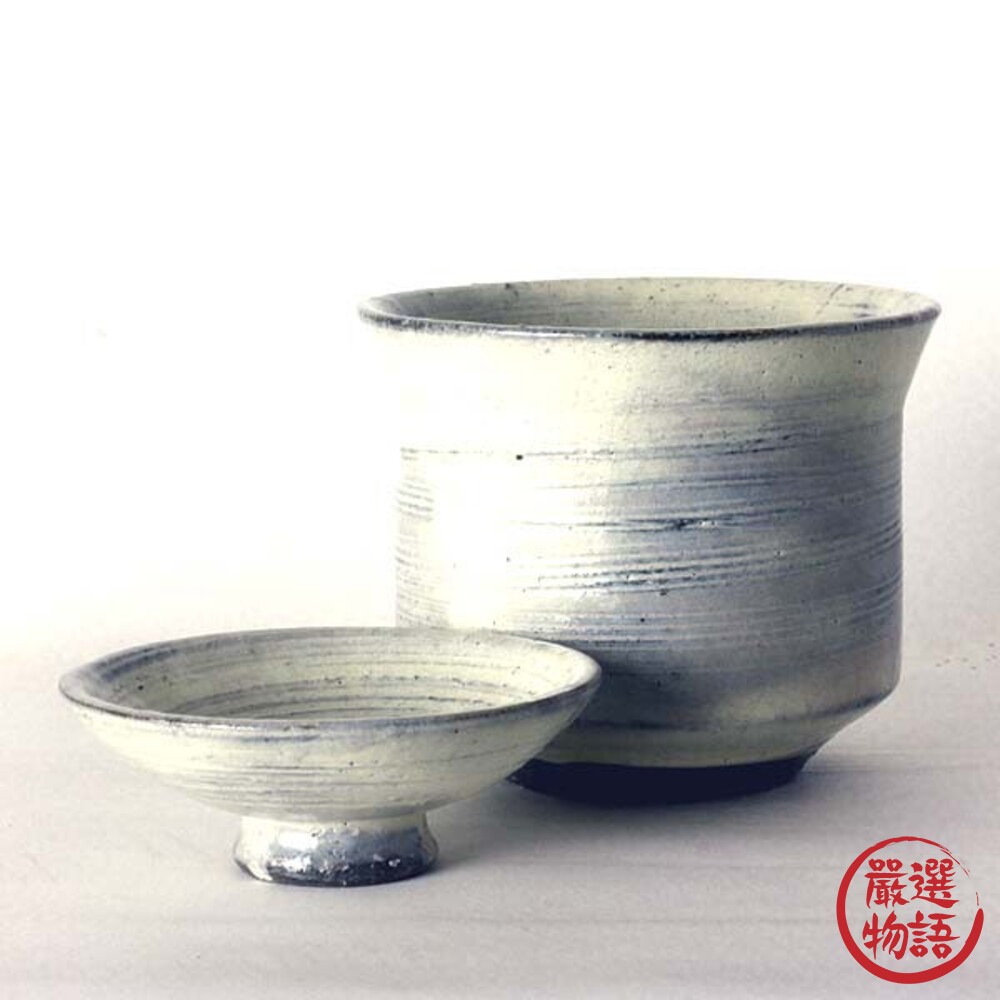 日本製 Rokuro 六魯金奈子蒸碗 茶碗 蓋杯 碗 蒸蛋碗 茶碗蒸 黑土黃粉引 美濃燒 附蓋-圖片-3
