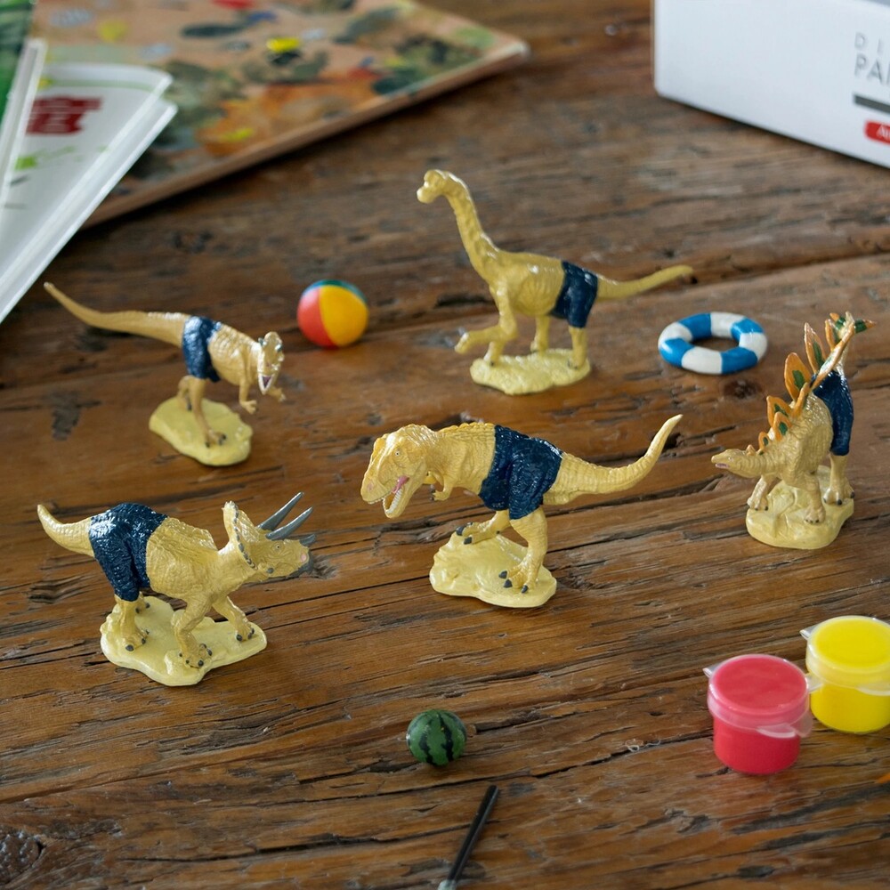 【現貨】恐龍彩繪DIY組 恐龍模型彩繪 兒童禮物 公仔 恐龍 霸王龍 玩具模型 畫畫創作 美勞 圖片