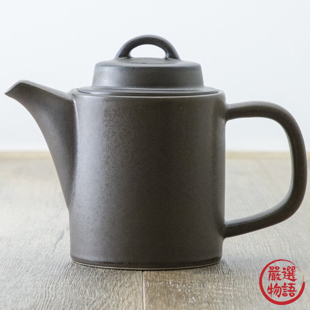 SF-015496-日本製 茶色陶瓷茶壺 工藝茶壺 日式茶壺 壺 手沖咖啡 泡茶 咖啡 白瓷 職人茶道 茶藝文化