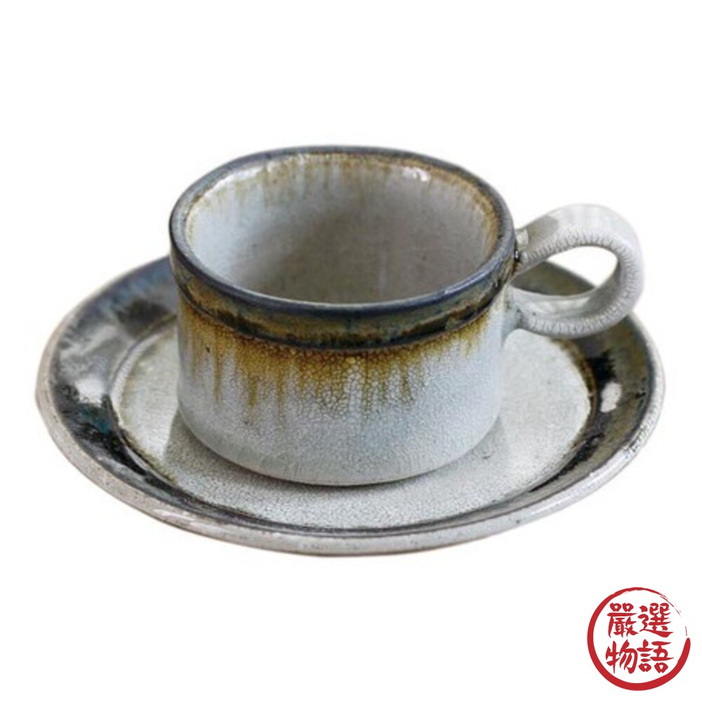 SF-015498-日本製 復古咖啡杯組 軍事系列 杯盤組 咖啡杯 杯子 陶瓷 咖啡杯組 碟子 下午茶 拿鐵杯盤組