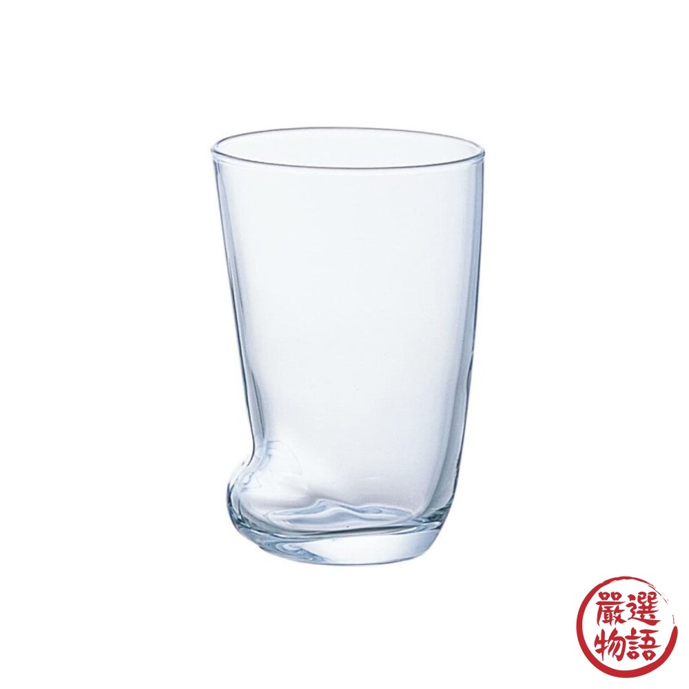 日本製 貓掌透明玻璃杯 玻璃杯 酒杯 水杯 牛奶杯 茶杯 襪子造型杯 造型杯 透明杯 不倒翁-圖片-5