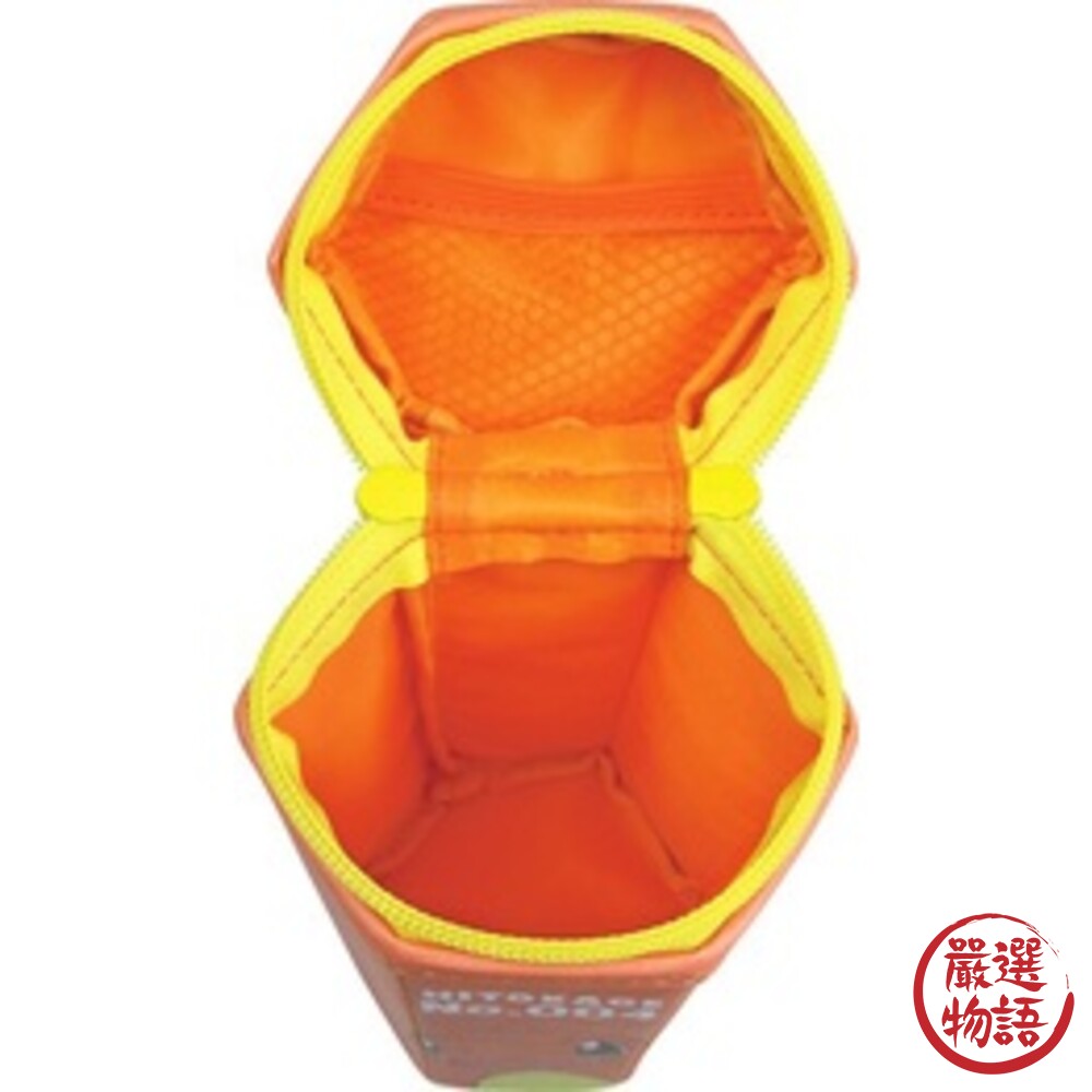 小火龍鉛筆盒 六角直立 筆袋 文具 寶可夢 橘色 神奇寶貝 收納袋 日本卡通 筆盒-圖片-5
