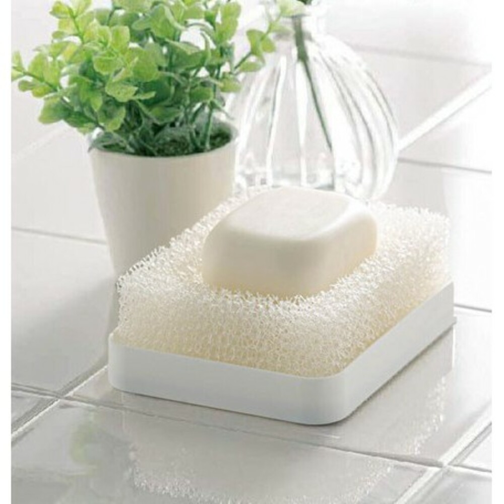 SF-015574-【現貨】日本製海綿肥皂盒 Smart Home 肥皂盒 香皂盒 肥皂架 香皂架 排水速乾 不沾黏 乾燥