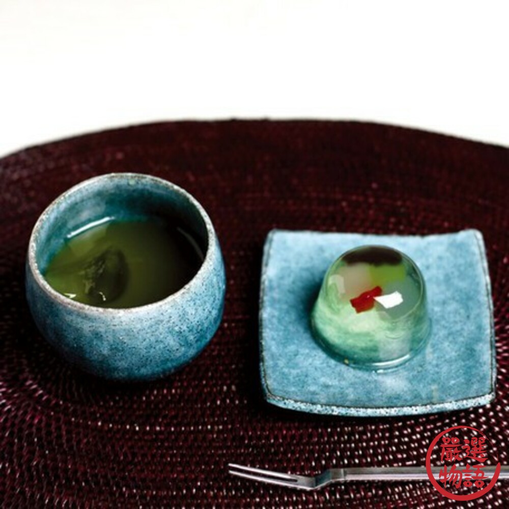 SF-015584-日本製美濃燒茶杯組 陶瓷 Rokuro土耳其藍 泡茶組 茶杯 茶盤 抹茶 烏龍茶 綠茶 點心盤 杯墊