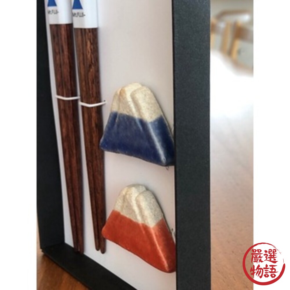 日本製 富士山木筷禮盒組 筷子 筷架 木質筷子 情侶對筷 夫妻對筷 筷子禮盒組 天然木 送禮-thumb