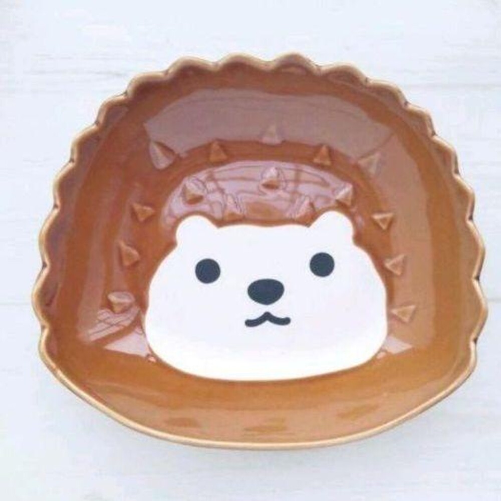 刺蝟義大利麵盤 日本SHINACASA 深盤 咖哩盤 濃湯碗 造型餐盤 陶瓷盤 湯盤