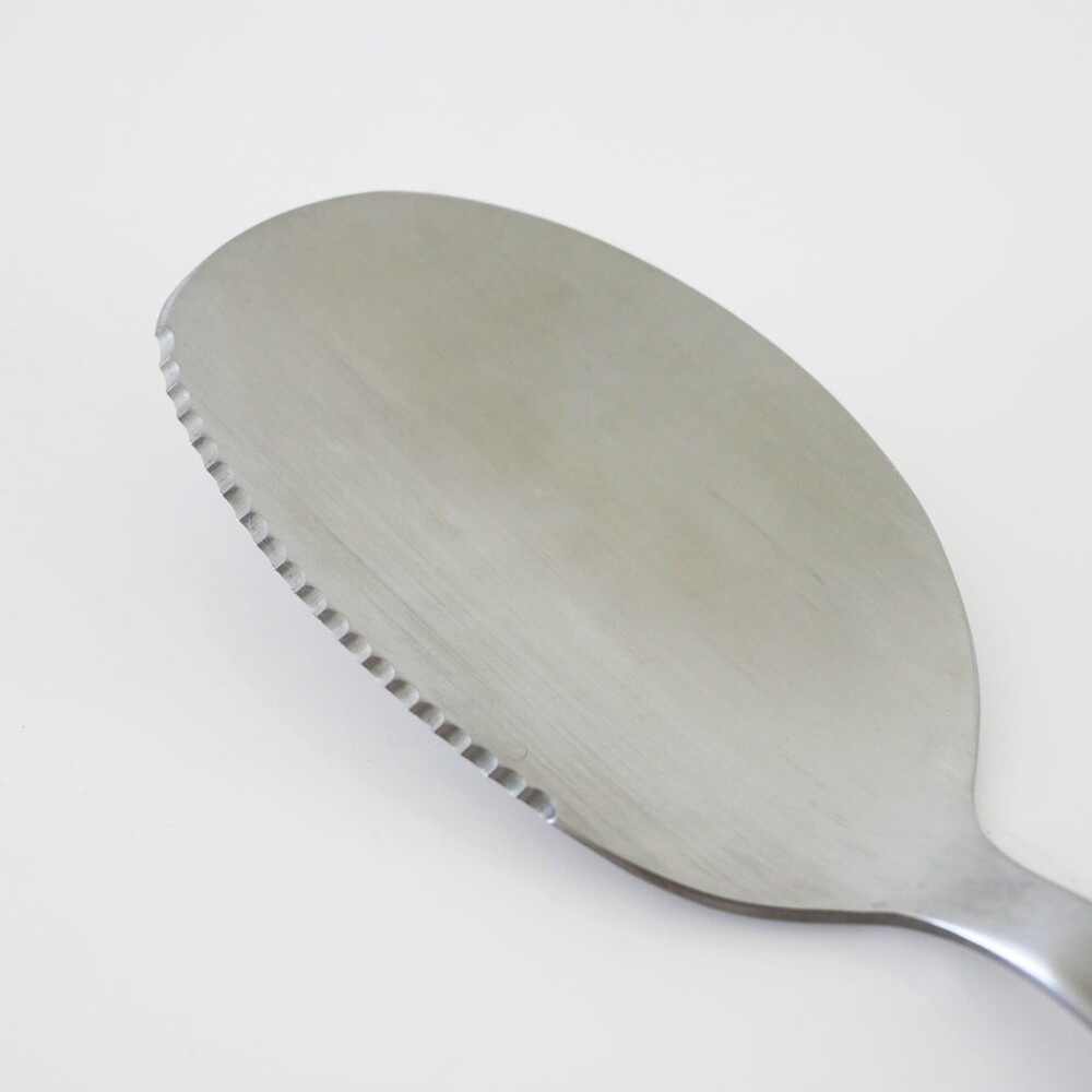 【現貨】日本製 不銹鋼鋸齒湯匙 AUX Leye 蛋糕刀鏟 分食匙 湯匙 刀子 多功能勺 分食勺 鏟刀 圖片
