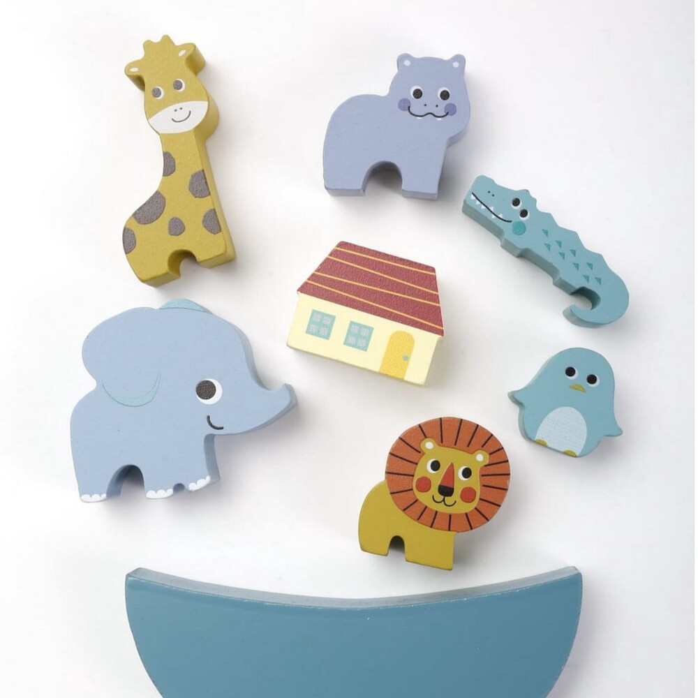 動物平衡疊疊樂 木製平衡遊戲 知育玩具 平衡積木 桌遊 食物疊疊樂 益智玩具 團康 圖片