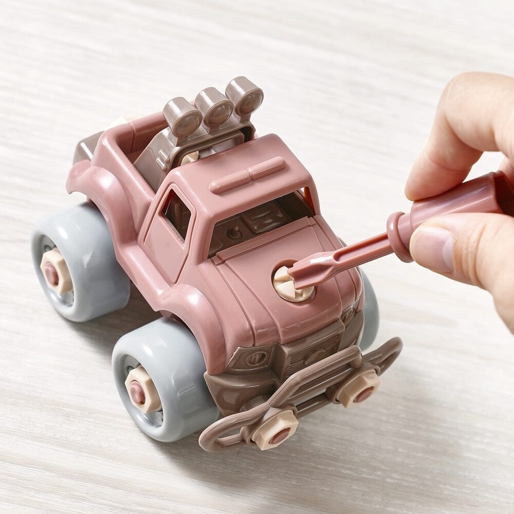 【現貨】組裝交通工具 可拆卸螺絲 越野車 火車 飛機 賽車 DIY玩具 益智玩具 拼裝 探索 圖片