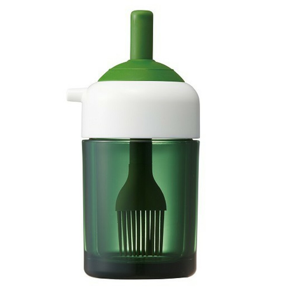 SF-015982-日本製兩用耐高溫按壓式/刷油瓶 附刷子調味瓶 油壺 控油耐熱刷油瓶 油刷罐