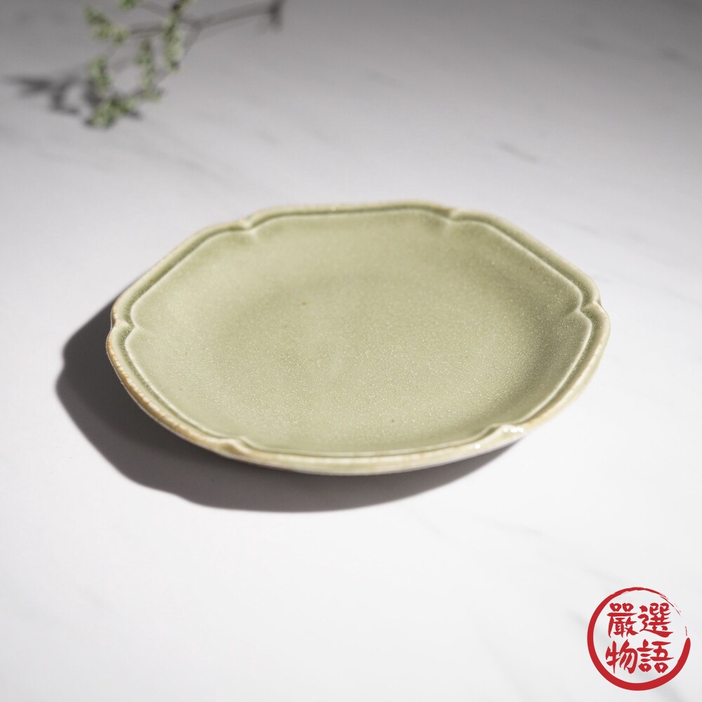 日本製 美濃燒六角餐盤 Kalmia 簡約單色餐盤 綠色 陶瓷 盤子 碗盤 陶器 擺盤 儀式感-圖片-5