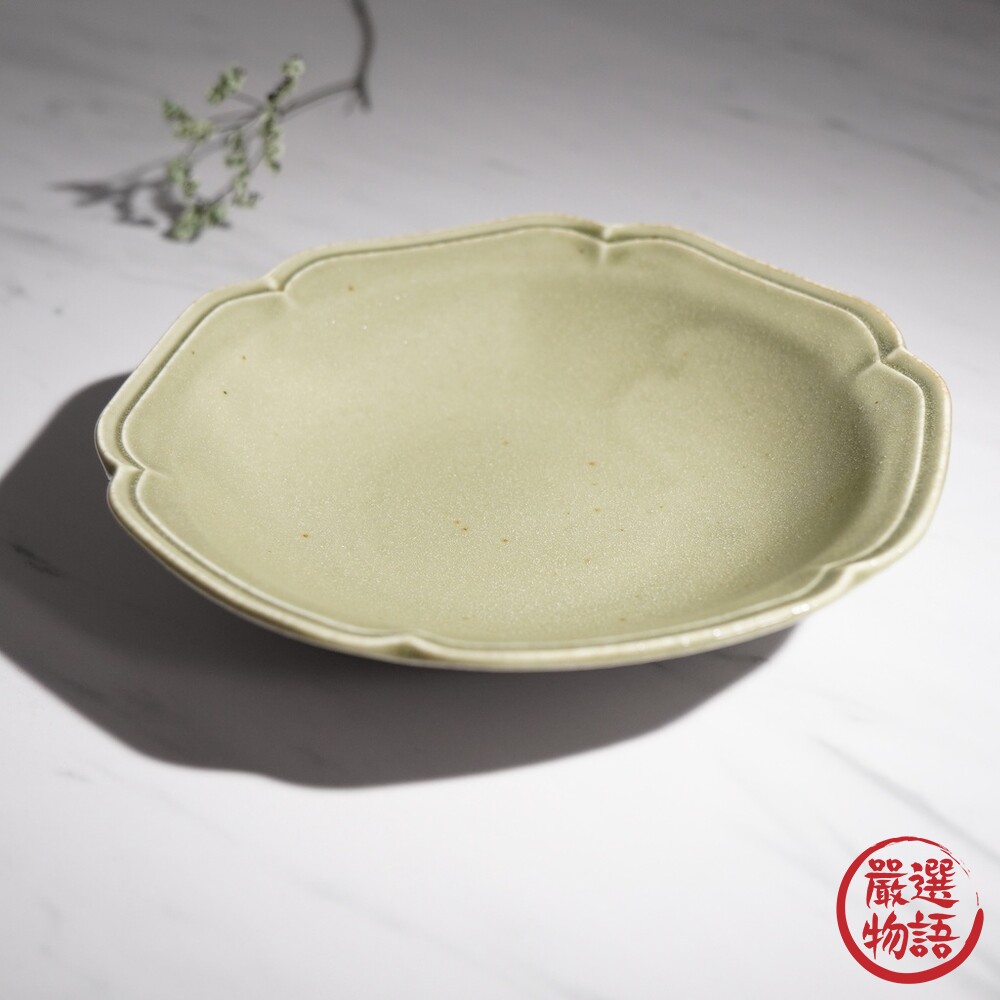 日本製 美濃燒六角餐盤 Kalmia 簡約單色餐盤 綠色 陶瓷 盤子 碗盤 陶器 擺盤 儀式感-圖片-7