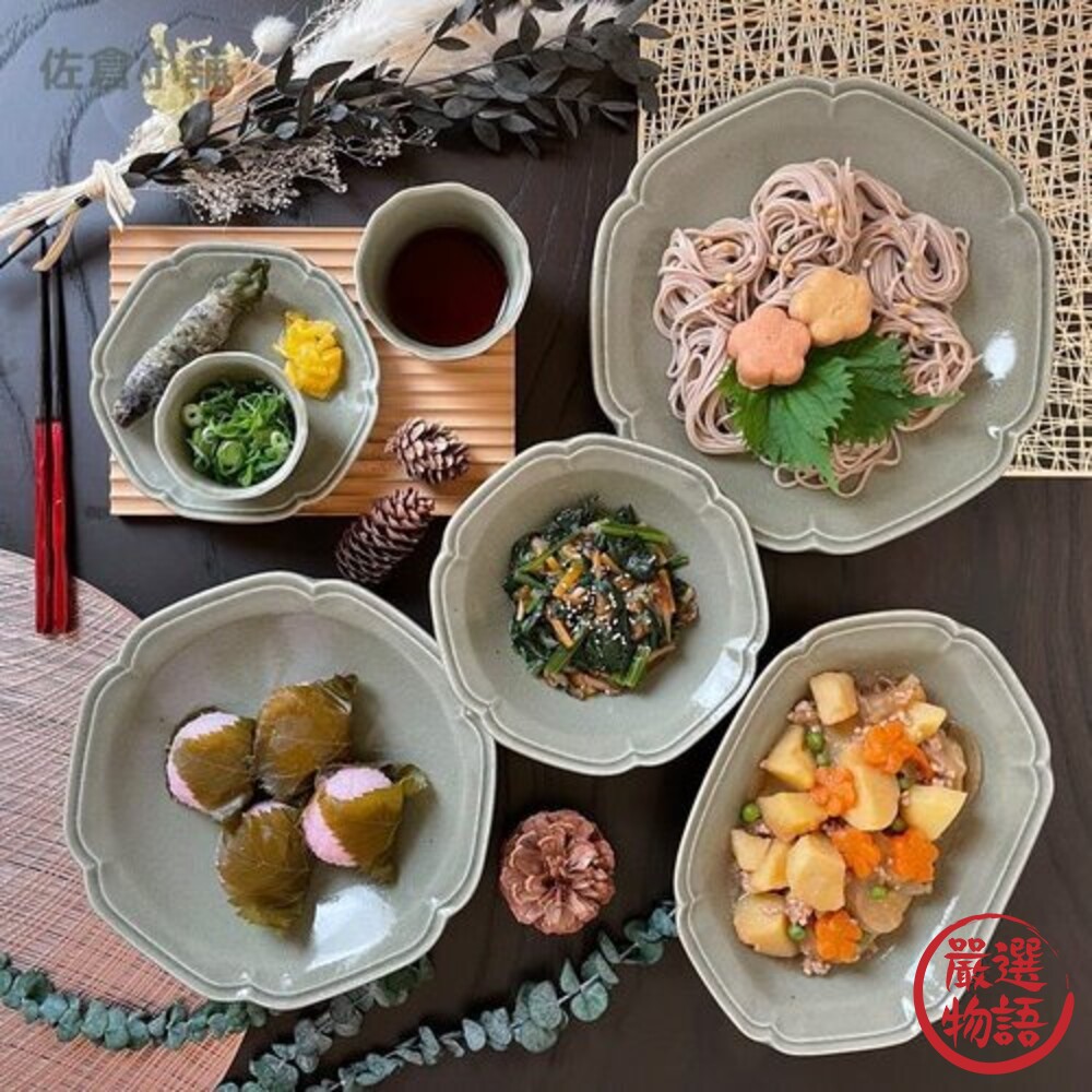 日本製 美濃燒六角餐盤 Kalmia 簡約單色餐盤 綠色 陶瓷 盤子 碗盤 陶器 擺盤 儀式感 封面照片