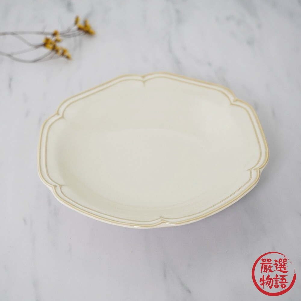日本製 美濃燒六角盤 Kalmia 楕円鉢/深皿 白色陶瓷盤 盤子 白色 陶器 網美餐盤-圖片-1