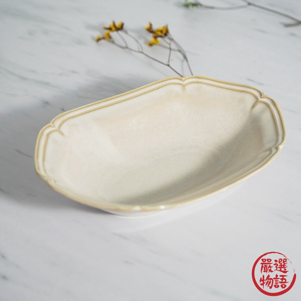 日本製 美濃燒六角盤 Kalmia 楕円鉢/深皿 白色陶瓷盤 盤子 白色 陶器 網美餐盤-圖片-2