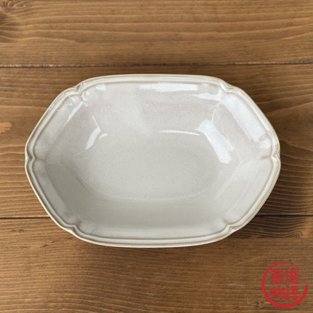 日本製 美濃燒六角盤 Kalmia 楕円鉢/深皿 白色陶瓷盤 盤子 白色 陶器 網美餐盤-圖片-7